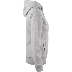 CLIQUE Premium Bio-Baumwoll Kapuzenjacke Damen 95 - grau meliert XL