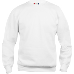CLIQUE Basic Roundneck Sweatshirt Kinder 00 - wei&szlig; 140 cm