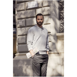 CLIQUE Basic Polo Sweatshirt Herren 95 - grau meliert L