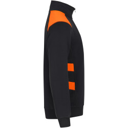 CLIQUE Ambition 1/2-Zip Sweatshirt 170 - schwarz/orangehigh visibility XS