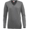 CLIQUE Aston V-Neck Strickpullover Damen 95 - grau meliert L