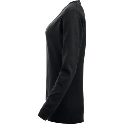 CLIQUE Aston V-Neck Strickpullover Damen 99 - schwarz L