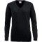 CLIQUE Aston V-Neck Strickpullover Damen 99 - schwarz L