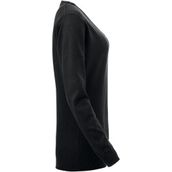 CLIQUE Aston V-Neck Strickpullover Damen 99 - schwarz XL