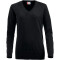 CLIQUE Aston V-Neck Strickpullover Damen 99 - schwarz XL