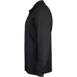 CLIQUE Basic langarm Poloshirt Kinder 99 - schwarz 100 cm