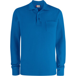 CLIQUE Basic Pocket langarm Poloshirt Herren 55 - royal S