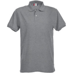 CLIQUE Stretch Premium Poloshirt Herren 95 - grau meliert XS