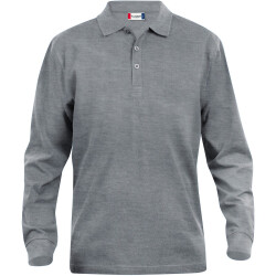 CLIQUE Classic Lincoln langarm Poloshirt Herren 95 - grau...