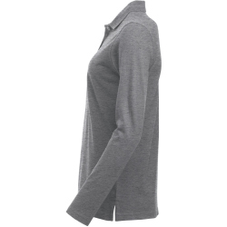 CLIQUE Classic Marion langarm Poloshirt Damen 95 - grau meliert XS
