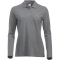 CLIQUE Classic Marion langarm Poloshirt Damen 95 - grau meliert XS