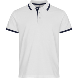 CLIQUE Austin Poloshirt Herren 00 - weiß/dunkelblau XS