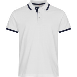 CLIQUE Austin Poloshirt Herren 00 - weiß/dunkelblau M