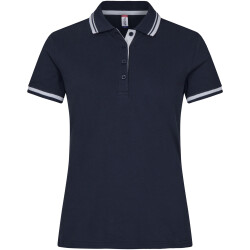 CLIQUE Astoria Poloshirt Damen 580 - dunkelblau/weiß L