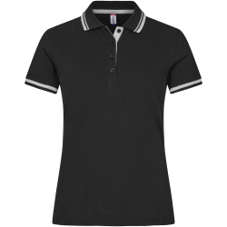 CLIQUE Astoria Poloshirt Damen 99 - schwarz/weiß XS