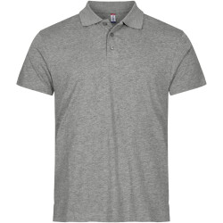 CLIQUE Single Jersey Poloshirt Herren 95 - graumeliert XS
