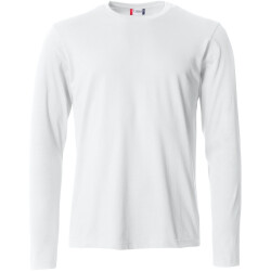 CLIQUE Basic Langarmshirt Herren 00 - weiß M