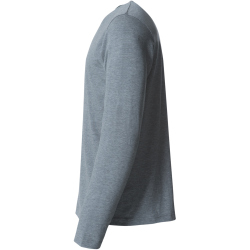 CLIQUE Basic Langarmshirt Herren 95 - grau meliert XS