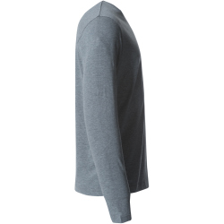 CLIQUE Basic Langarmshirt Herren 95 - grau meliert XS