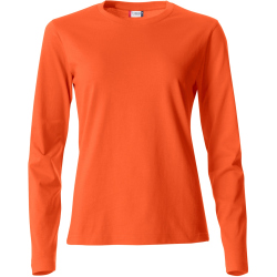 CLIQUE Basic Langarmshirt Damen 18 - orange XS