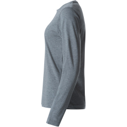CLIQUE Basic Langarmshirt Damen 95 - grau meliert XS