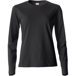 CLIQUE Basic Langarmshirt Damen 99 - schwarz XS