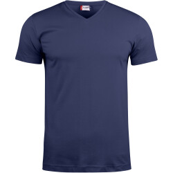 CLIQUE Basic V-Neck T-Shirt Herren 580 - dunkelblau XS