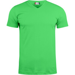 CLIQUE Basic V-Neck T-Shirt Herren 605 - apfelgrün XS