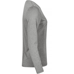 CLIQUE Basic Active langarm Sportshirt Damen 95 - grau meliert XS