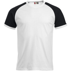 CLIQUE Raglan T-Shirt 0099 - weiß/schwarz XS
