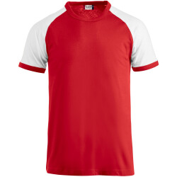CLIQUE Raglan T-Shirt 3500 - rot/weiß XS