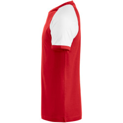 CLIQUE Raglan T-Shirt 3500 - rot/weiß XS