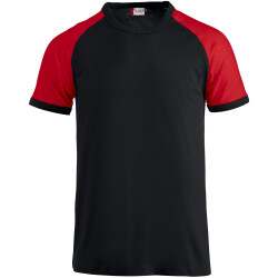 CLIQUE Raglan T-Shirt 9935 - schwarz/rot XS