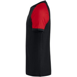 CLIQUE Raglan T-Shirt 9935 - schwarz/rot XS