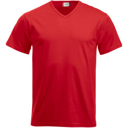 CLIQUE Fashion V-Neck T-Shirt 35 - rot XS