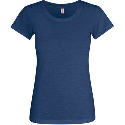 CLIQUE Slub T-Shirt Damen 565 - blau meliert XS