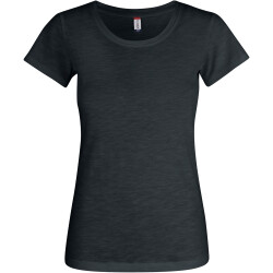 CLIQUE Slub T-Shirt Damen 99 - schwarz XS