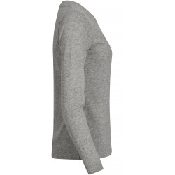 CLIQUE Premium Fashion Langarmshirt Damen 95 - grau meliert XS
