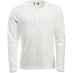 CLIQUE Orlando Langarmshirt Herren 07 - stone weiß S
