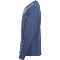 CLIQUE Orlando Langarmshirt Herren 565 - blau meliert S