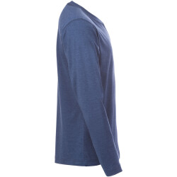 CLIQUE Orlando Langarmshirt Herren 565 - blau meliert S