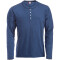 CLIQUE Orlando Langarmshirt Herren 565 - blau meliert S