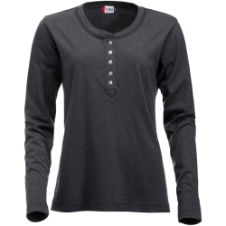 CLIQUE Orlando Langarmshirt Damen 955 - anthrazit meliert S
