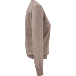 CUTTER & BUCK Oakville V-Neck Strickpullover Damen 834 - nougat melange XS