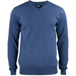 CUTTER & BUCK Everett V-Neck Pullover Herren 569 - denim melange 3XL