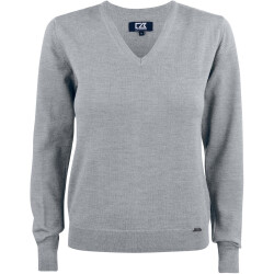 CUTTER & BUCK Everett V-Neck Pullover Damen 95 - grey...