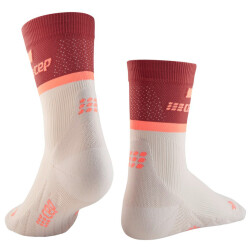 CEP Mid-Cut V4 Laufsocken Damen 857 - red/off white II...