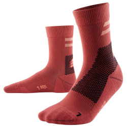 CEP Training Mid-Cut Laufsocken 341 - red L (42-45)