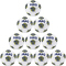 10er Ballpaket JAKO Animal Leicht-Fußball 642 - weiß/navy/neongelb, 350g 4
