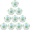 10er Ballpaket JAKO Animal Leicht-Fu&szlig;ball 644 - wei&szlig;/lightblue/neongelb, 290g 5